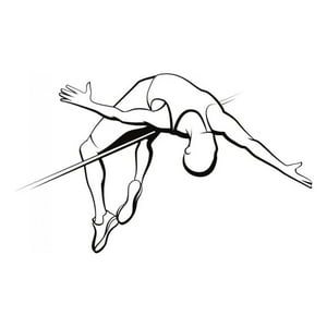 Rienda Libre Graphics - Decomural High Jumper And Bar Athletics Sports Ws-18663