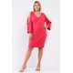 thumbnail image 5 of Vestido Mini Rosa Coral con Escote en V Pronunciado y Mangas Largas con Abertura, 5 of 5