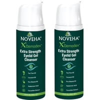 Gel Limpiador Para Párpados Noveha Demodex Extra Strength 50 Ml (Paquete De 2)