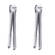 thumbnail image 1 of Pinzas para hielo de acero inoxidable para cubos de hielo Pinzas para servir cubitos de hielo con dientes, 1 of 5