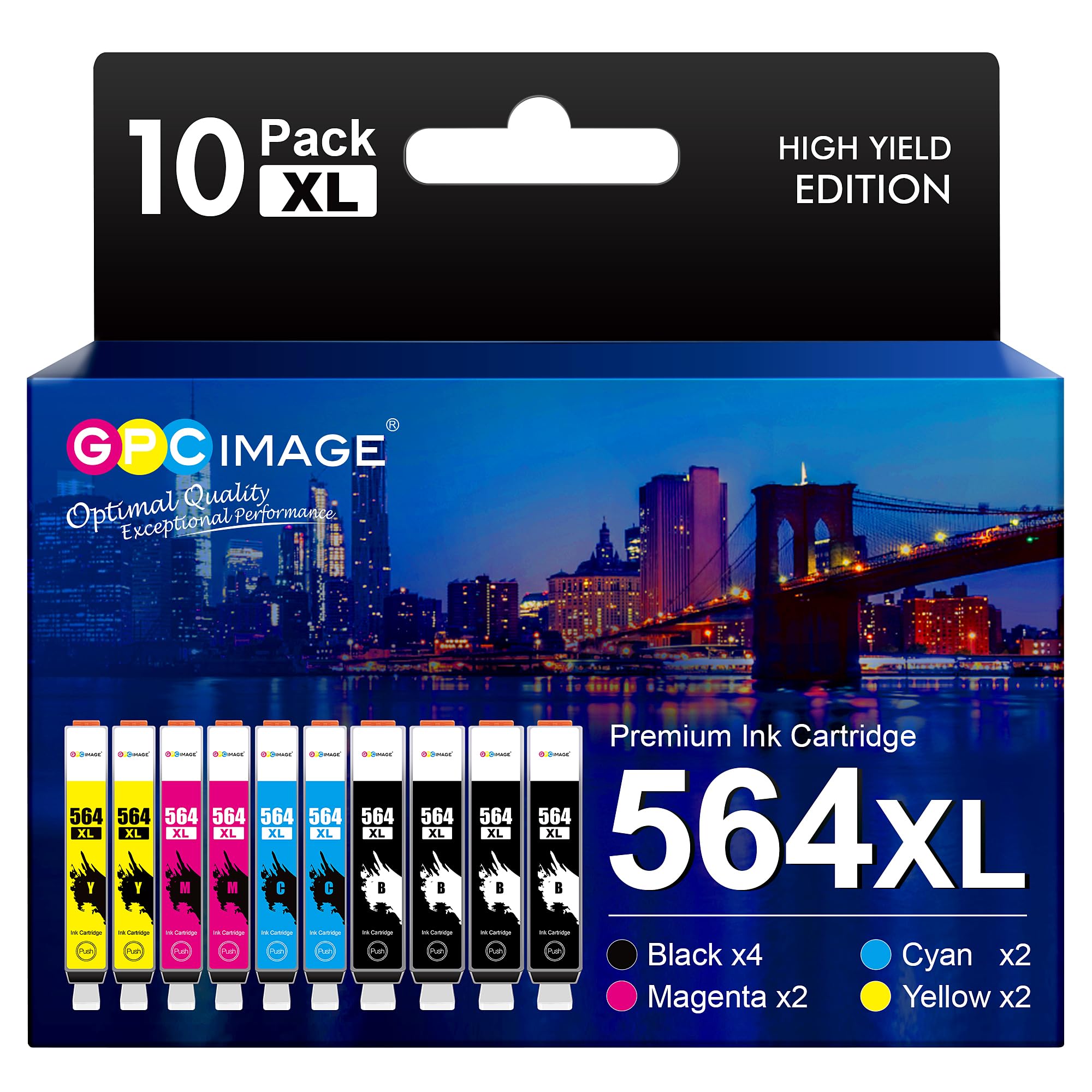 Cartucho De Tinta Gpc Image Compatible Hp 564Xl 10 Pack