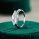 thumbnail image 3 of Anillos de Compromiso Solitario de Moissanita de 3 Quilates para Mujer Color D VVS1 Anillo Marquesa de Moissanita Anillo de Aniversario y Boda de Plata Esterlina 925 Talla 5-9 ﻿, 3 of 9