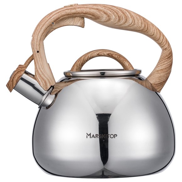 Tetera MARSKITOP de 2,6 L con silbato de acero inoxidable