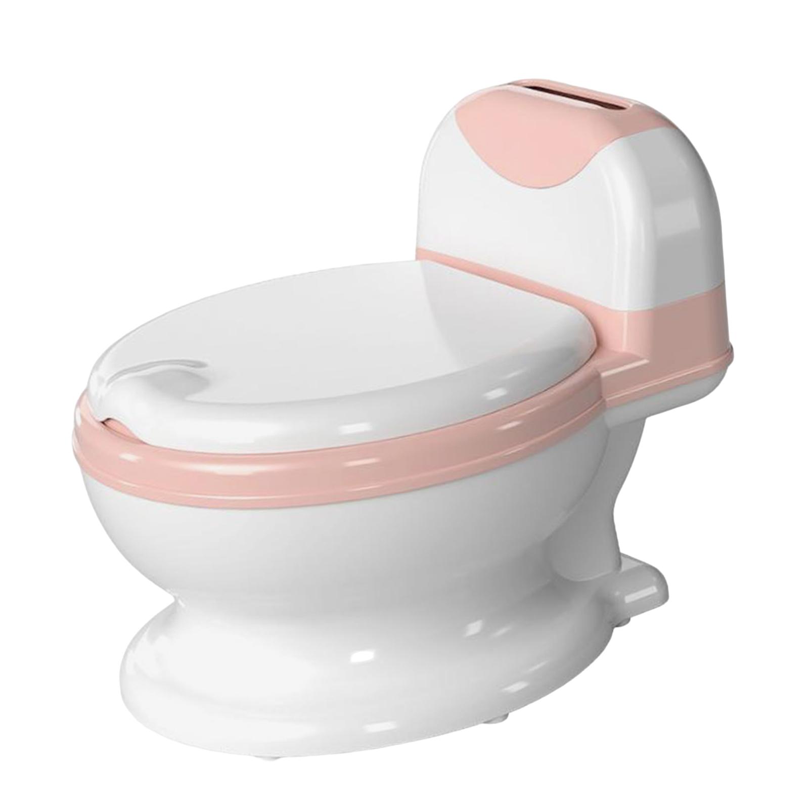 Magideal - Orinal Para Entrenamiento Inodoro Sensación Real Orinal Asiento De Pu Anillo Cómodo Orinal Extraíble Orinal Asiento De Entrenamiento Para Interiores , Rosado