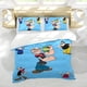 thumbnail image 5 of La Hora Completa de Popeye Conjunto de sábanas temático, trío de piezas, cómodo y amigable con la piel, diseño único, regalo de decoración para el hogar para familiares, amigos y fans,140cm *210cm, 5 of 6