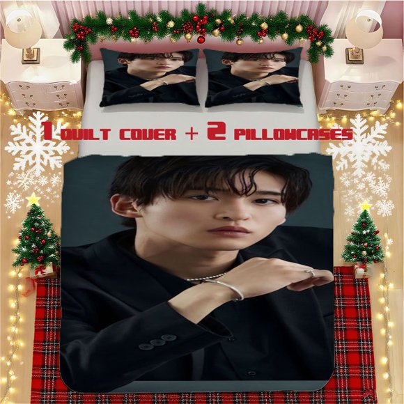 Japanese Meguro-Ren Printed Soft Bedding Set Polyester Material with Decorative and Warming Features for Living Room or Guest Rooms