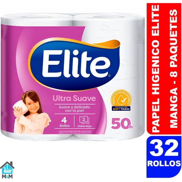 Papel Higiénico Elite - Doble Hoja Ultra - 50mts 32 Rollos