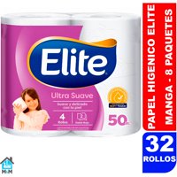 Papel Higiénico Elite - Doble Hoja Ultra - 50Mts 32 Rollos