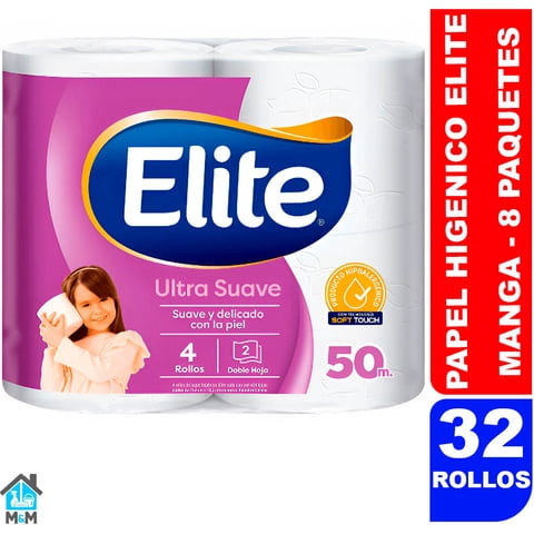 Papel Higiénico Elite - Doble Hoja Ultra - 50Mts 32 Rollos