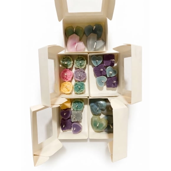 Kit de Velas Decorativas Artesanales Aroma Bless Sensation con Quemador de Cerámica – 37 piezas
