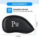 thumbnail image 5 of Cubiertas para Palos de Golf Ecsoiam Pack de 10 Negro con Bordado, 5 of 8
