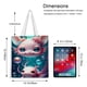thumbnail image 5 of Axolotl-1 Bolso de tela con estampado de lienzo para mujer, bolsa de compras reutilizable y estética, con cremallera interior, regalo para mujer, 35 × 40 cm., 5 of 6