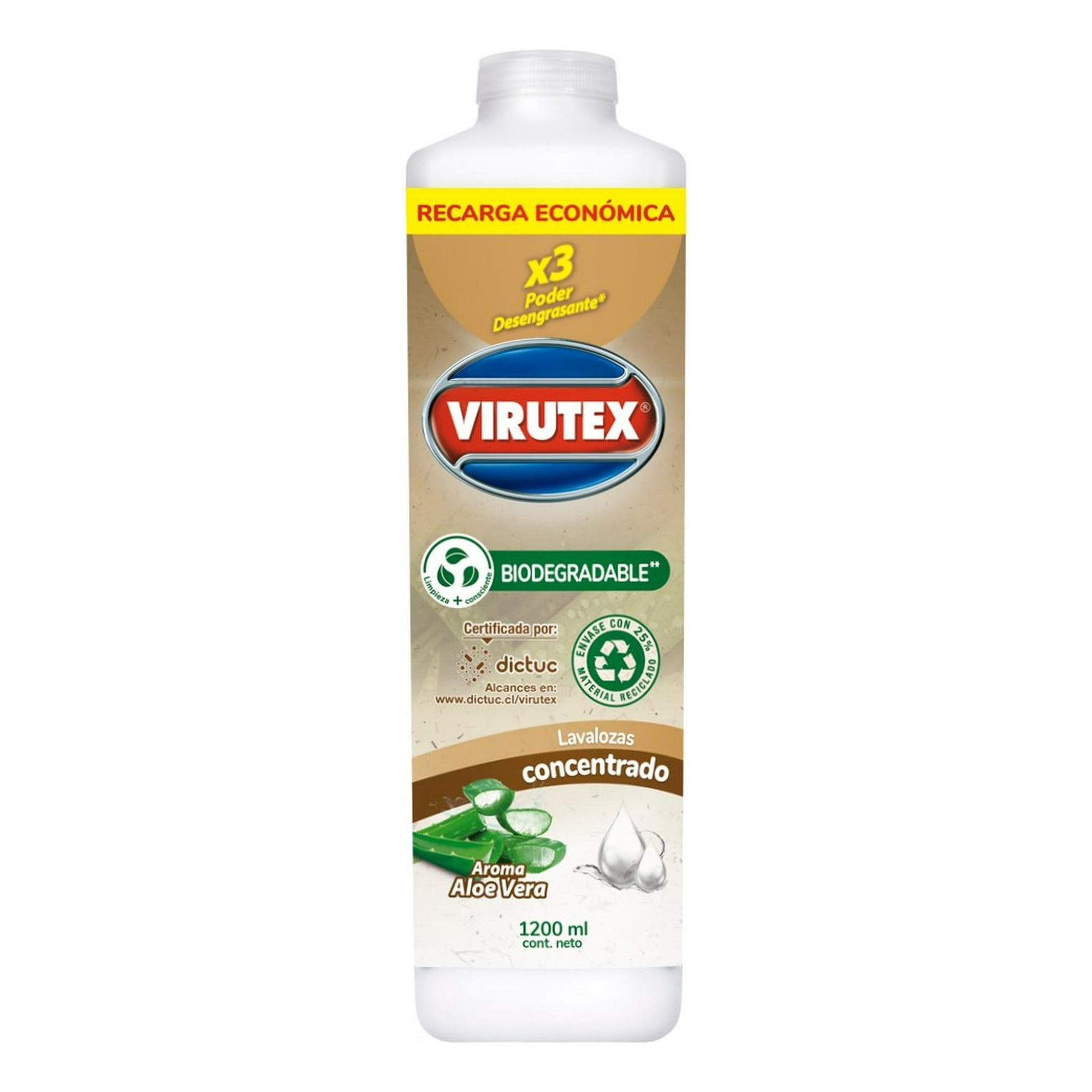 Lavaloza Aloe Eco Recarga 1200ml Virutex