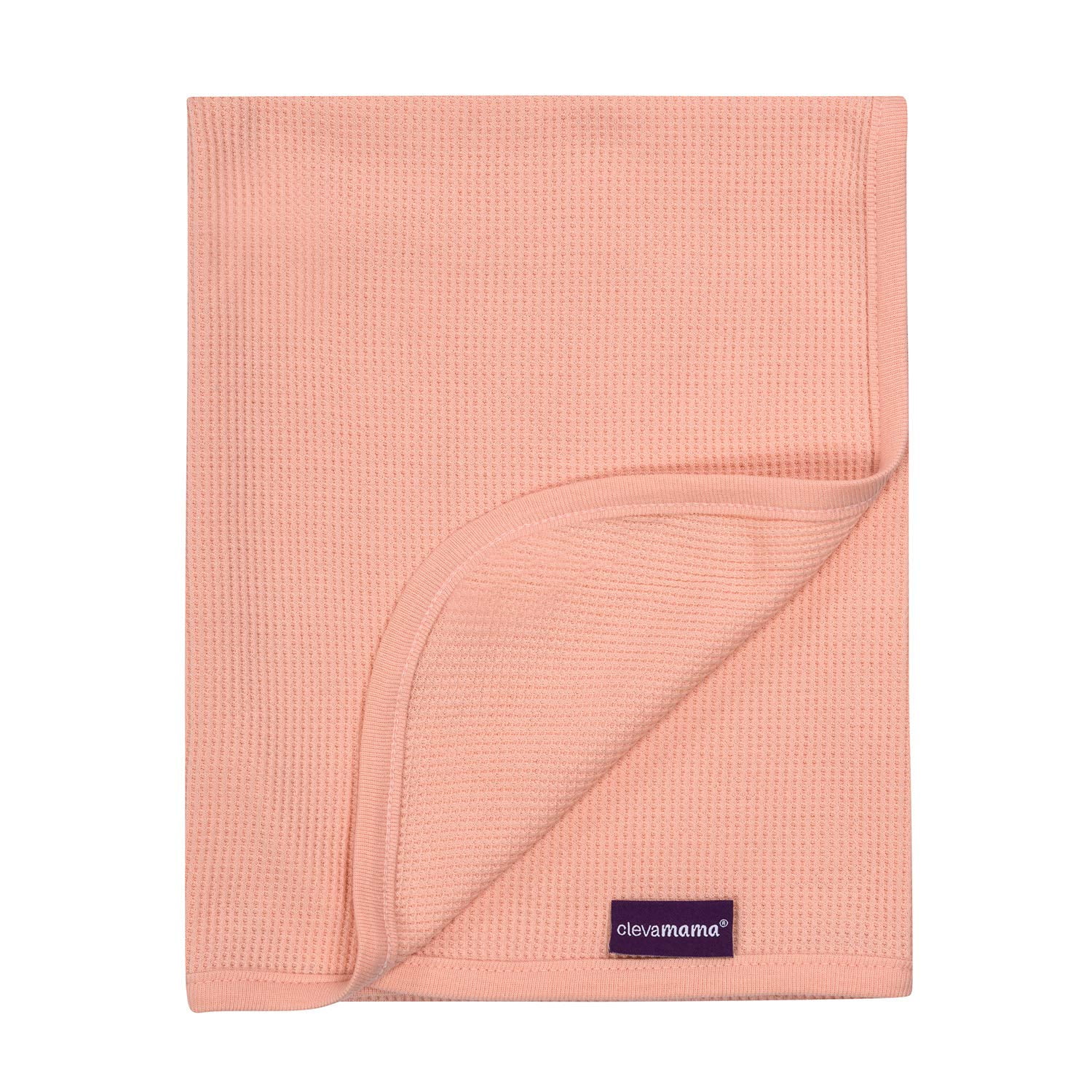 Manta Waffle Algodón Clevamama 120x140 - Coral