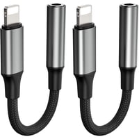 Impormaipu - Adaptador Audífonos Aluminio De Hilo Reforzado Para Iphone Lightining A Cable Audio Jack 3,5
