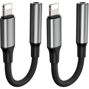 Impormaipu - Adaptador Audífonos Aluminio De Hilo Reforzado Para Iphone Lightining A Cable Audio Jack 3,5