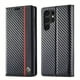 thumbnail image 1 of Premium Leather Wallet Case with Carbon Fiber Pattern for Samsung Galaxy S23 Ultra S22 S21 FE Ultra S20 FE S10 Plus A54 A53 A52 A52s A51, 1 of 3