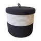 thumbnail image 5 of Cesta de cuerda tejida con tapa, cesta para la colada, cesta para la habitación del bebé, 25 x 23 cm, organizador, redonda para juguetes, hogar, baño,, 5 of 5