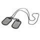 thumbnail image 1 of Collar con Placas de Identificación De Acero Inoxidable Negro, 1 of 3