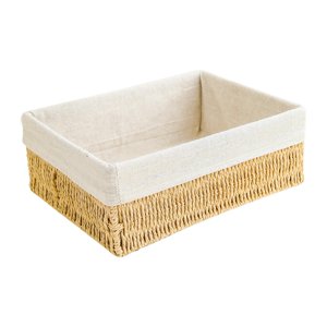 Bothyi - Cesta Tejida A Mano, Cesta De Almacenamiento De Cuerda De Papel Para Baño, Cajón De Escritorio, 32X24X12Cm