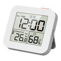 Magideal - Temporizador Digital De Ducha Para Baño, Reloj De Pared De Cocina Con Alarma, Temporizador Impermeable, Termómetro Interior, Higrómetro Para Ducha, Co Blanco