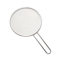 Magideal - Pantalla De Salpicaduras De Malla Fina De Acero Inoxidable, Mango De Agarre Cómodo, Cubierta De Sartén De Malla Fina Para Cocina 19Cm