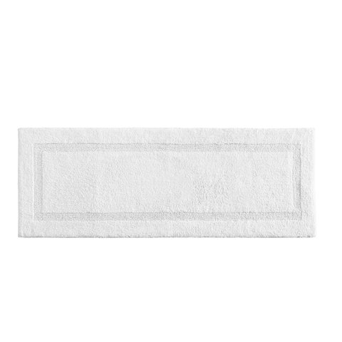 Alfombra Bath Runner Nautica Peniston Blanca 150 X 56 Cm De Algodón