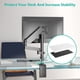 thumbnail image 4 of Brazo de monitor WALI CGRP-W con refuerzo de acero blanco, 4 of 8