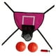 thumbnail image 3 of Trampolín Baloncesto Aro Juego De Portería Al Aire Libre Tablero Ligero Rosa Rojo Con Dos Bolas, 3 of 5