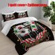 thumbnail image 1 of 3pcs Christmas Football Themed Bedding Set | 1 Quilt Cover + 2 Pillowcases Polyester, 1 of 5