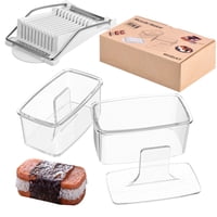 Kit De Moldes Musubi Miuqilaiy, Transparente, 3 Unidades Con Cortador De Carne Para Almuerzos