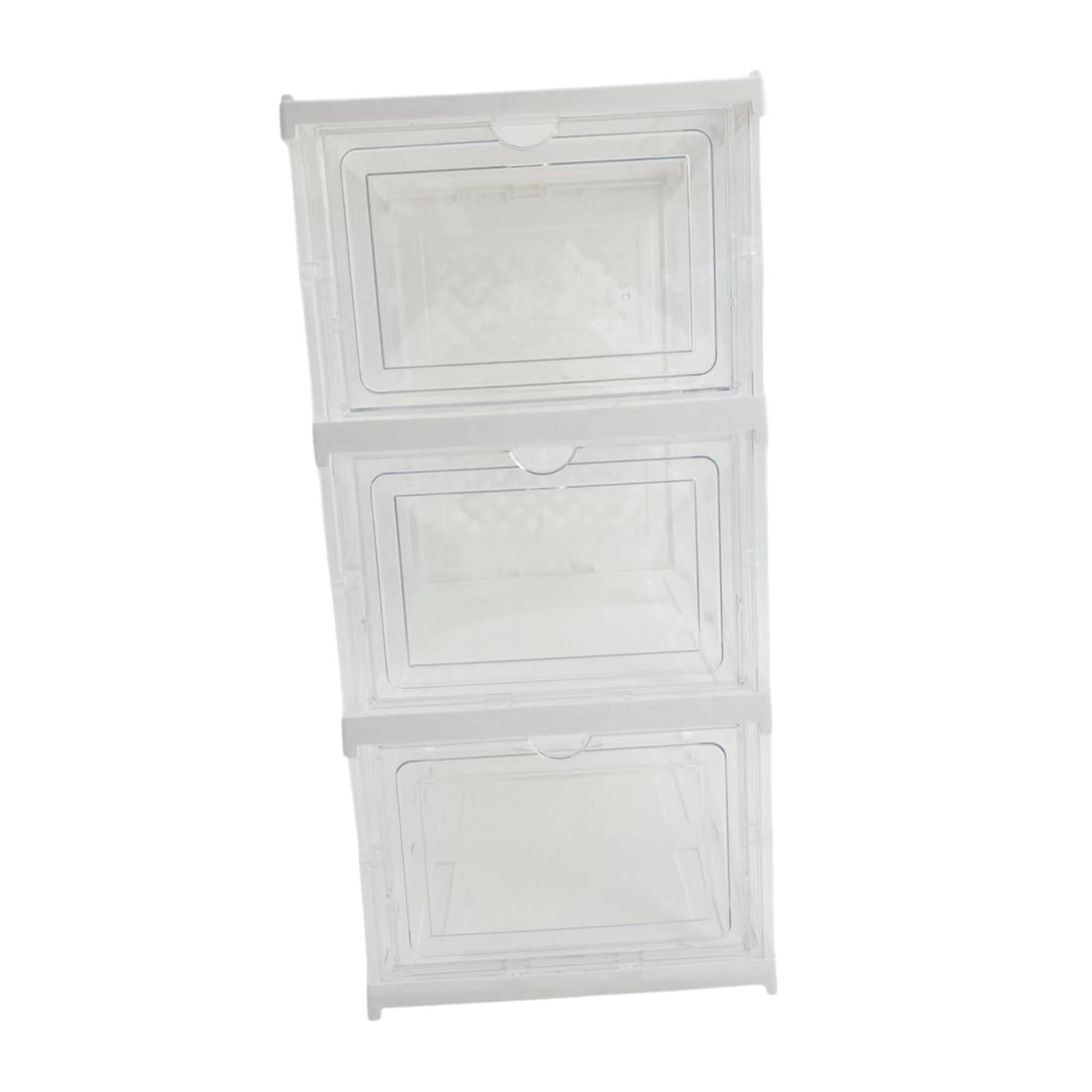 Bothyi - 3x Cajas De Zapatos Con Tapa Y Puerta Vitrina Para Coleccionables Sombreros Chanclas