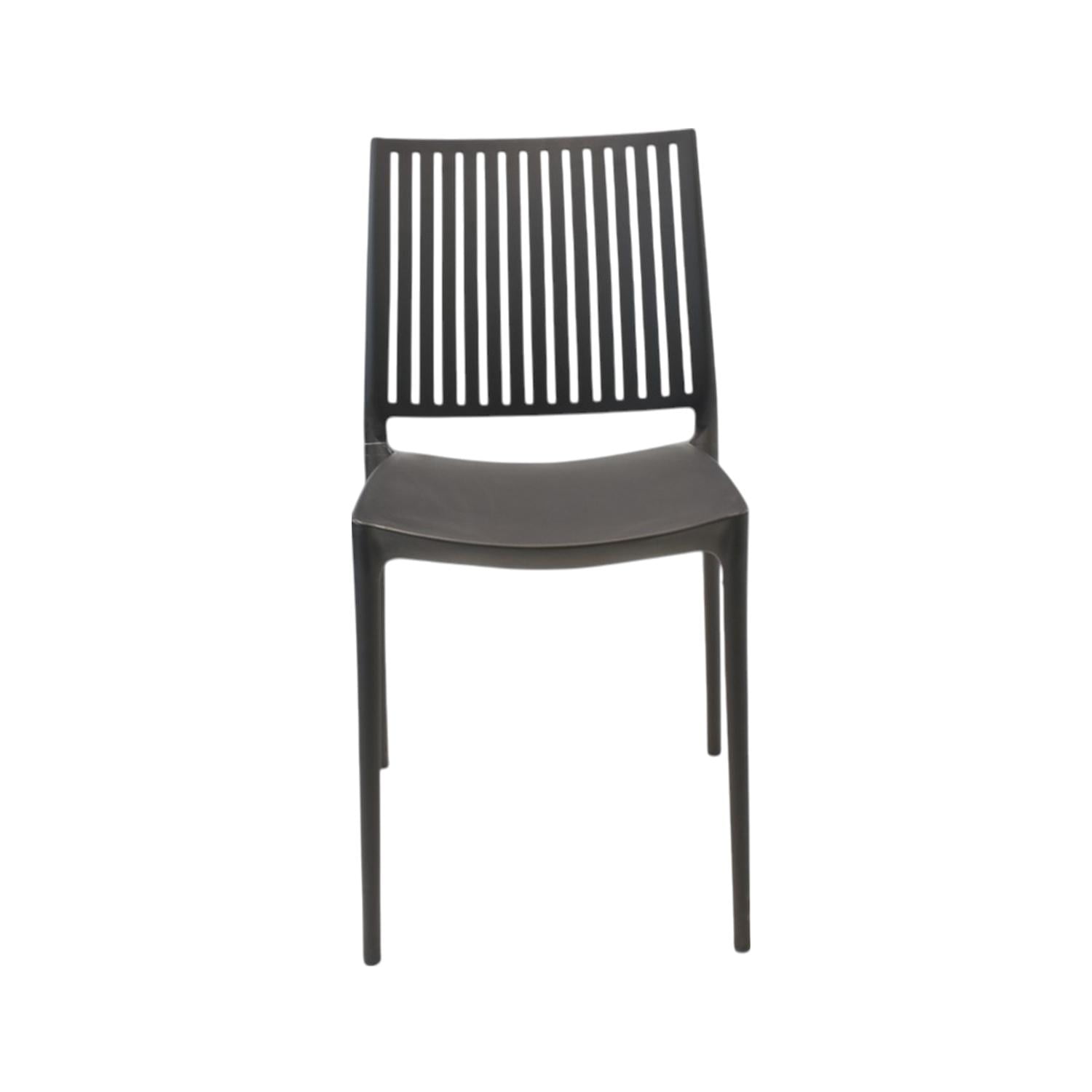 Silla Plástico Apilable Deco Noruega Negro Escandinavia Negro Tamaño Único