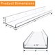thumbnail image 2 of Estante flotante de acrílico Febwind 61 cm – Pack de 4, 2 of 7