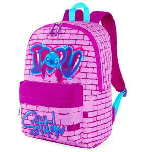 Mochila Disney Stitch Para Niñas, Escuela, Color Rosa
