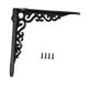 thumbnail image 4 of Soporte De Estante Decorativo De Dise?o Antiguo, Soporte De Esquina Negro, Soporte De Hierro Fundido, Estilo B, 4 of 5