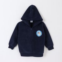 Polar Escolar Con Gorro Niño Logo Azul Marino Bluey