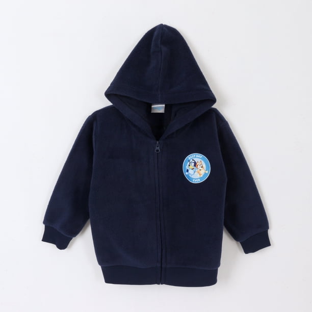 Polar Escolar con Gorro Niño Logo Azul Marino Bluey