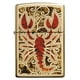 thumbnail image 2 of Mechero de bolsillo Zippo, diseño de crustáceos, latón pulido, 2 of 6