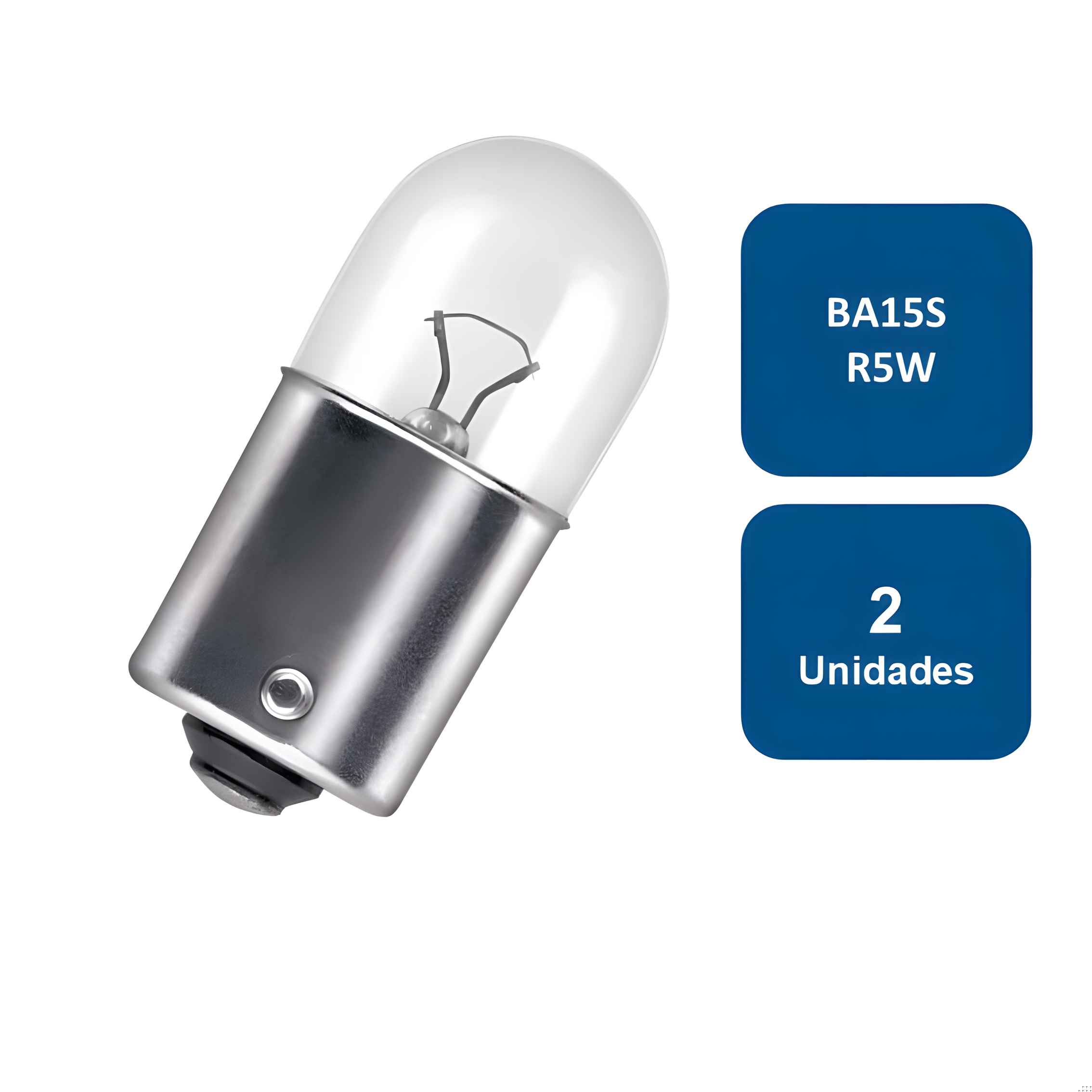 thumbnail image 1 of Ampolleta 12V para Automovil Globo Chico  BA15S R5W 2un. - Rukafe Basics, 1 of 2