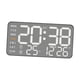 thumbnail image 3 of Reloj De Pared Digital Con Visualización De Fecha Del Mes De La Semana Para Oficina, Aula, Dormitorio, Carcasa Negra, 3 of 5