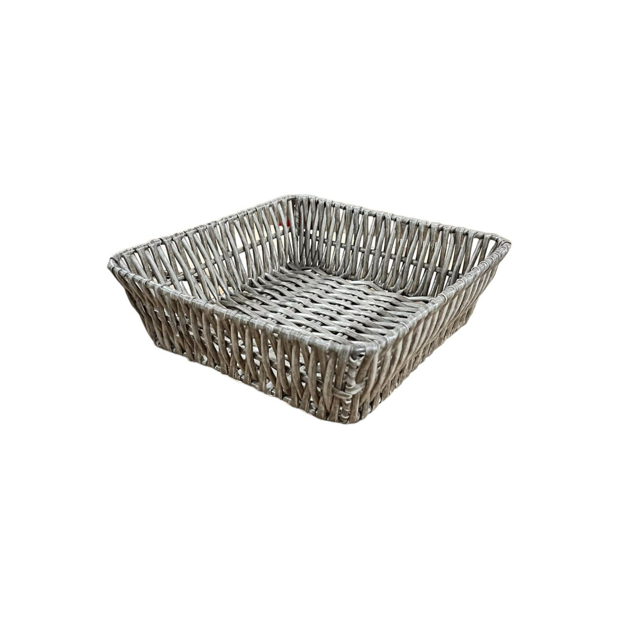 Oem - Bandeja Cesta De Ratan Cesta Tejida Alimento Cuadrada 20x7cm G