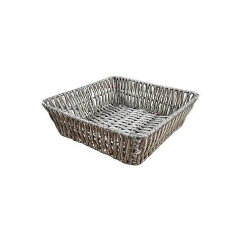 Oem - Bandeja Cesta De Ratan Cesta Tejida Alimento Cuadrada 20X7Cm G