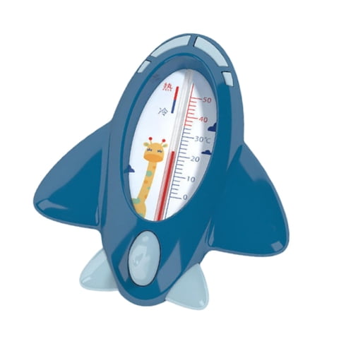 Magideal - Termómetro De Baño Termómetro De Piscina Termómetro De Agua Con Forma De Avión Mediano De Dibujos Animados Azul