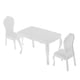 thumbnail image 1 of Modelo De Mesa Y Silla De Plástico En Miniatura A Escala 1:6 Para Figuras De 12 ", 3 Uds., 1 of 4