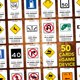 thumbnail image 5 of Juego de cartas con 100 imágenes de señales de tráfico estadounidenses con funda deslizante para niños mayores de 6 años, 5 of 9