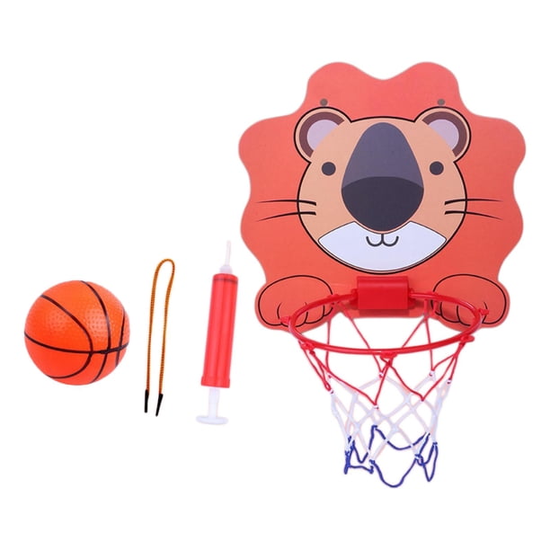 Soporte de baloncesto de animales creativos de dibujos animados, juguetes deportivos, aro de baloncesto para niños para adultos niños pequeños regalos León
