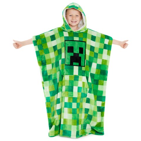Manta Con Capucha Minecraft Verde