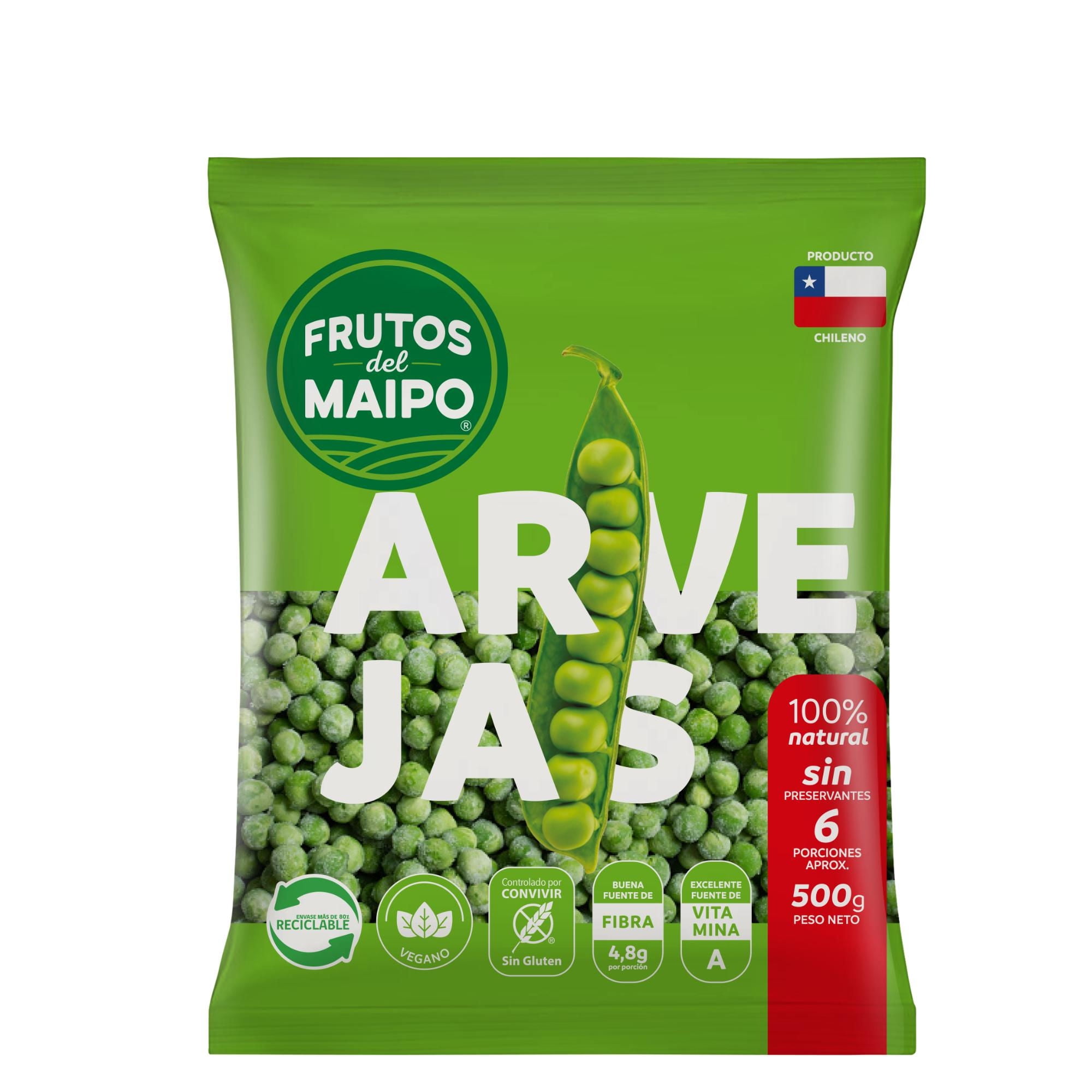 Arvejas Congeladas 500 g Frutos del Maipo