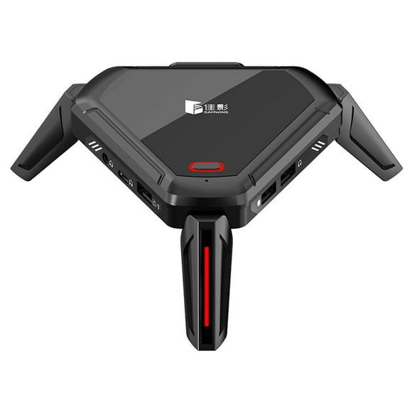 Convertidor Teclado Ratón 100mbps Puerto Red Transmisión Señal Reducir Retraso Para Android 10 Para PUBG-Negro
